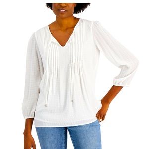 Tommy Hilfiger white peasant blouse.
